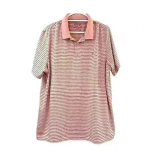 Izod Golf Shirt Mens XL‎ Performance Polo Stretch Multicolor Striped Logo EUC